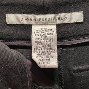 DVF flared black dress pants with pockets